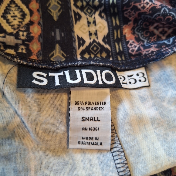 Studio 253 Blue & Pink Striped Maxi Skirt Size S Very Good Condition - Picture 3 of 3